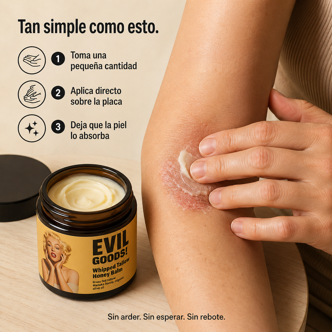Evil Good | Sebo de Res para Psoriasis (100 Gramos)