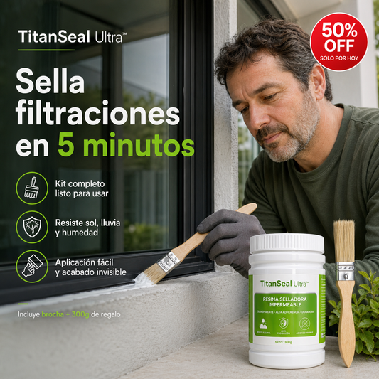 TitanSeal 1.3kg™ 1kg + 300g + 2 Brochas GRATIS.