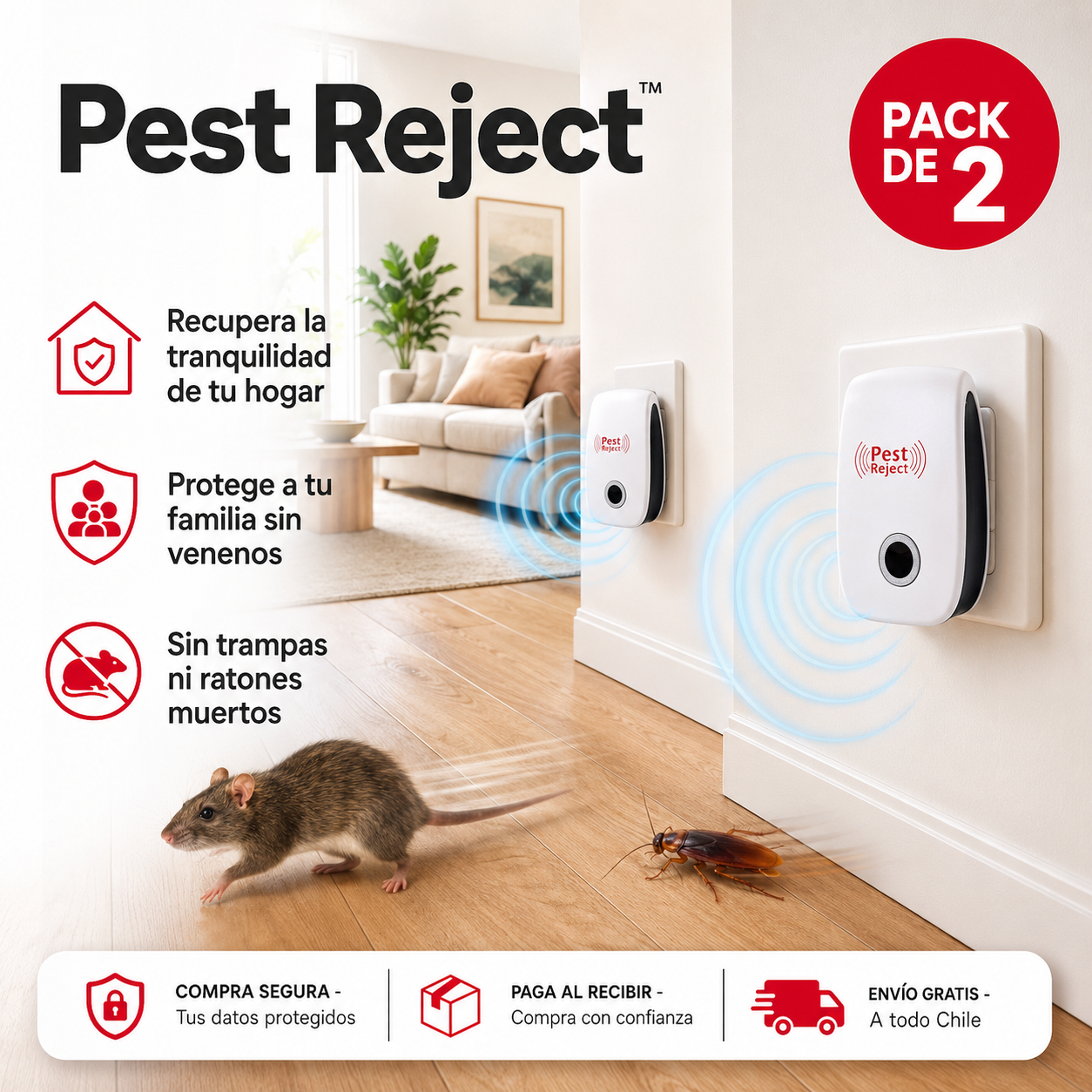 Pest Reject | Repelente anti plagas 2x1