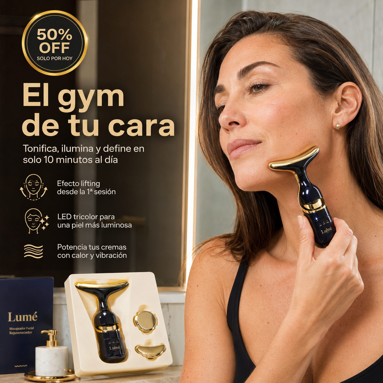 Lumé - Masajeador Facial Rejuvenecedor