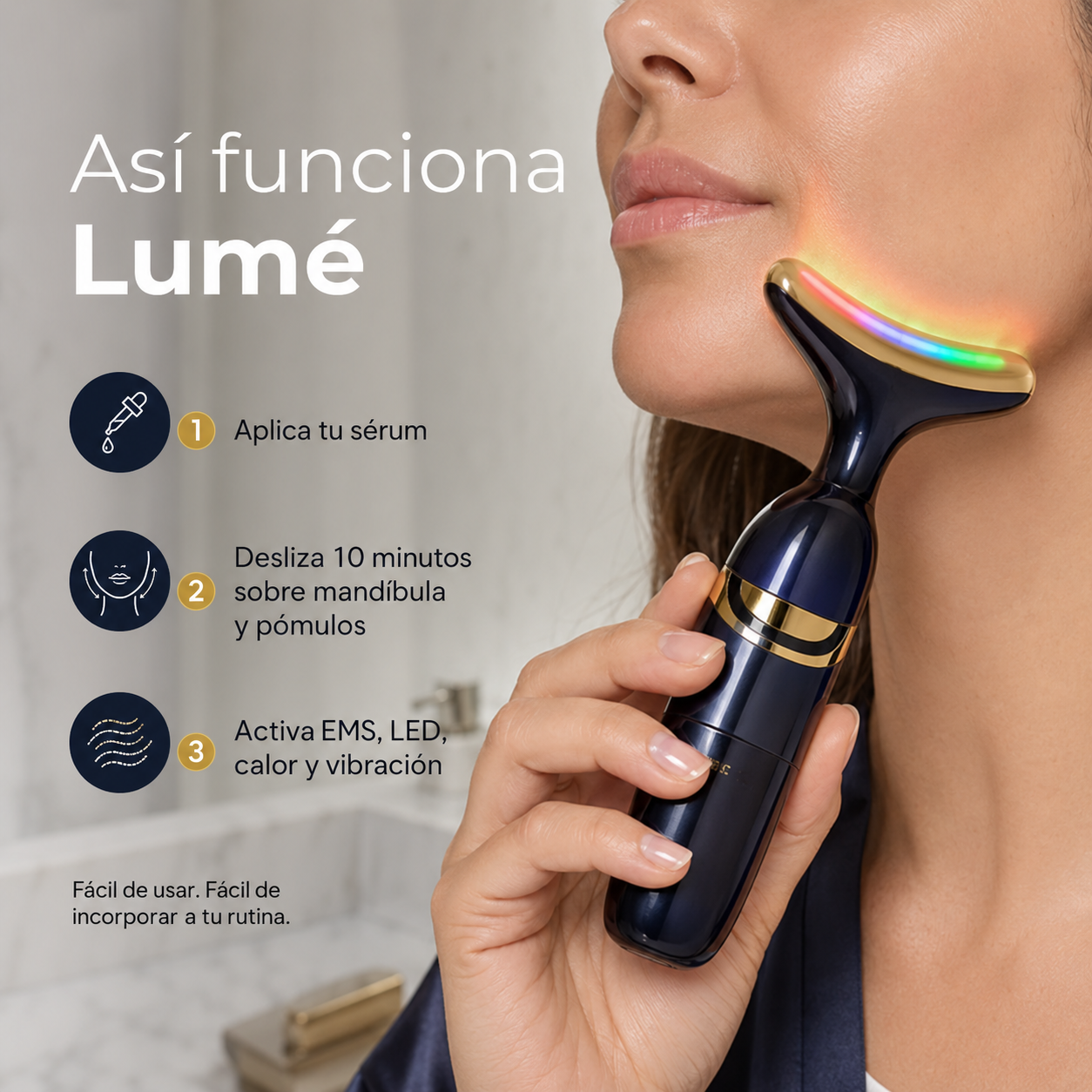 Lumé - Masajeador Facial Rejuvenecedor