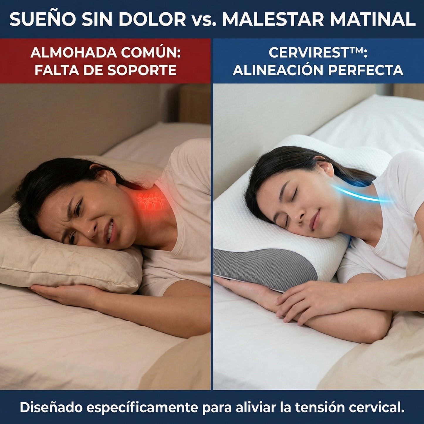 CerviRest™ - Almohada Cervical de Memoria ergonómica   🖤 BLACK SALE 50% OFF 🖤